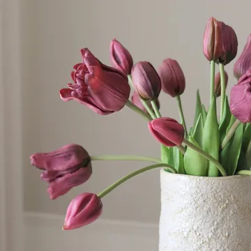 Tulipaner mixet kunstig buket - Lilla, 20 stk - Botané