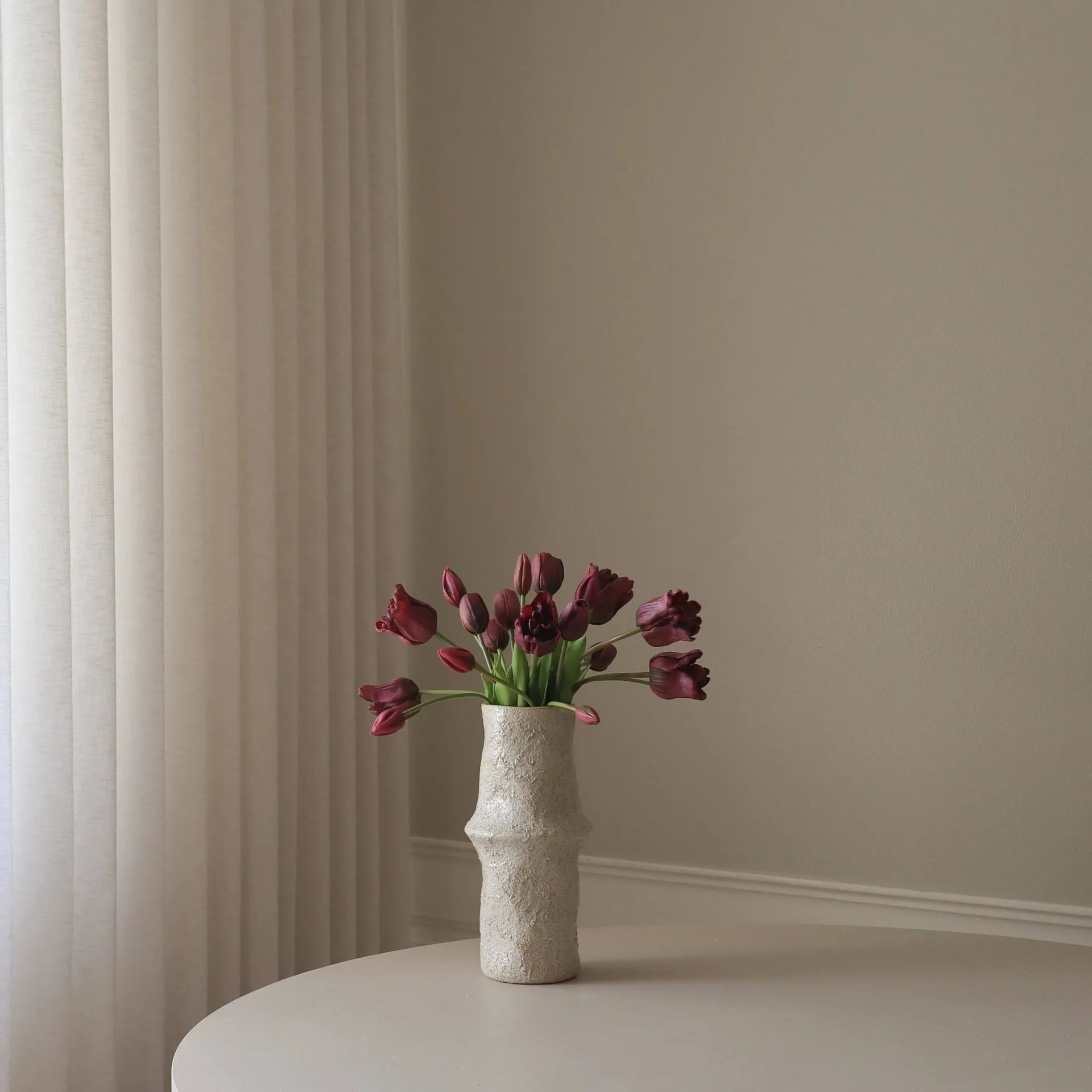 Tulipaner mixet kunstig buket, Lilla, 20 stk Botané