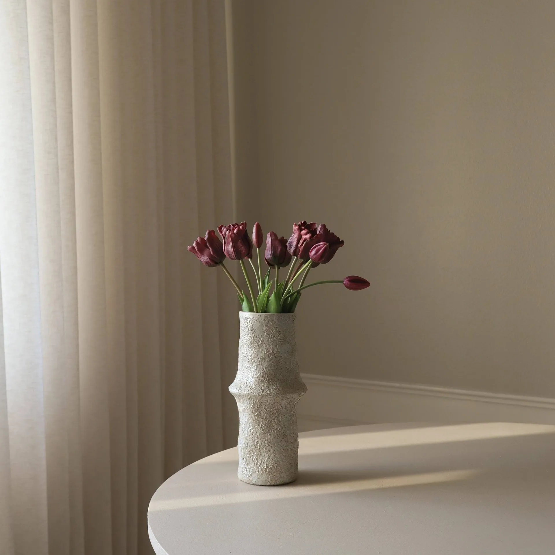 Tulipaner triumph kunstig buket, Lilla, 10 stk Botané