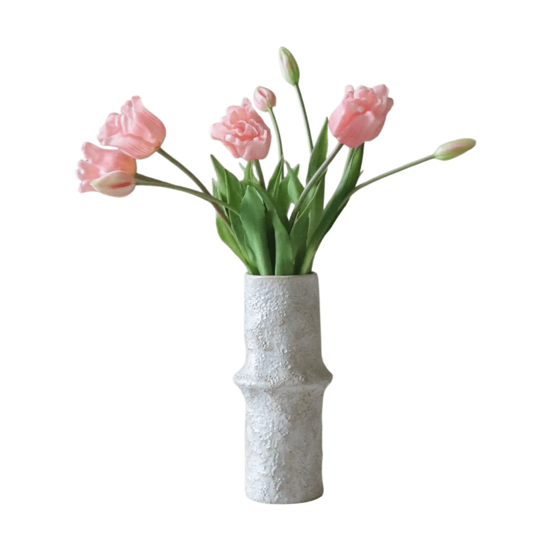 Tulipaner triumph kunstig buket, Lyserød, 10 stk Botané
