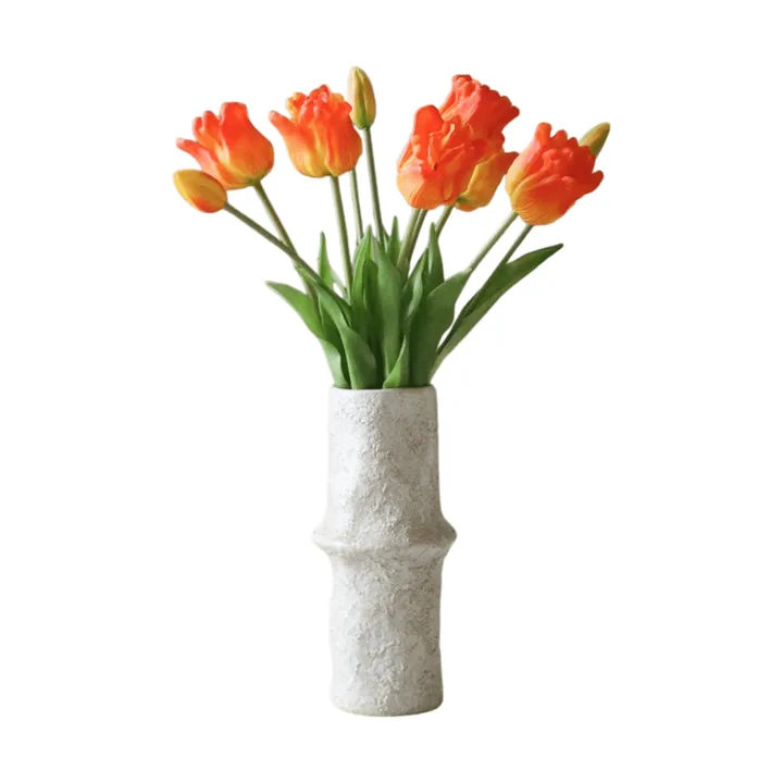 Tulipaner triumph kunstig buket - Orange, 10 stk - Botané