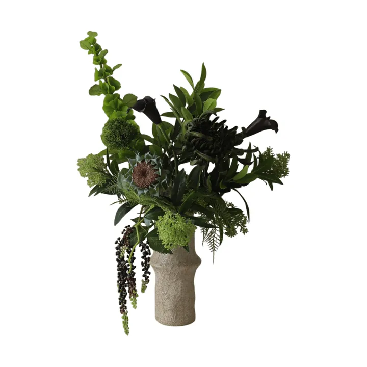 Verdant Noir kunstig buket - Kalla-spindelkrysantemum-efterårssolsikke, 92 cm, 13 stk. - Botané
