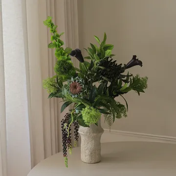 Verdant Noir kunstig buket - Kalla-spindelkrysantemum-efterårssolsikke, 92 cm, 13 stk. - Botané