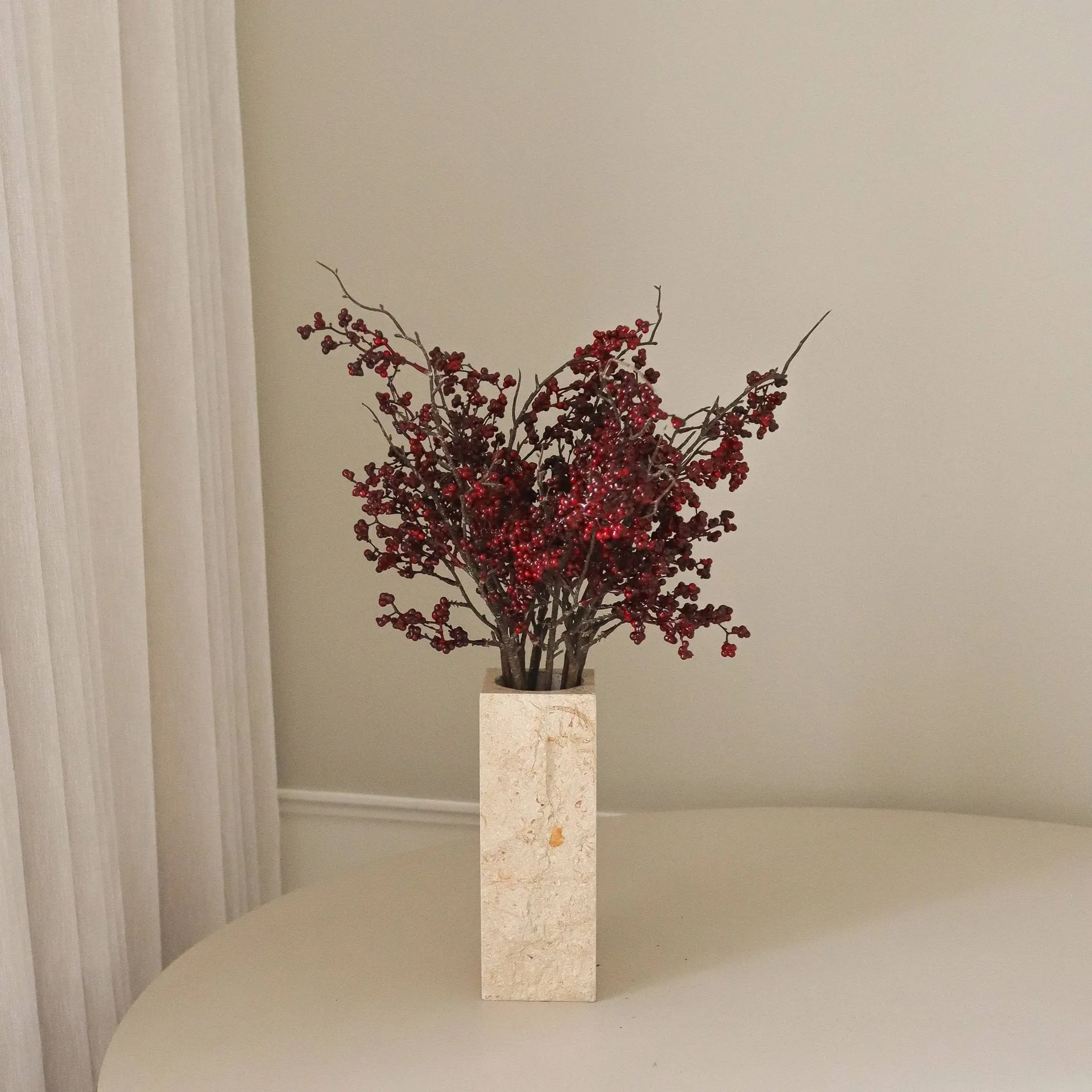Wild Berry kunstig buket, Mørkerøde bærgrene, 66 cm Botané