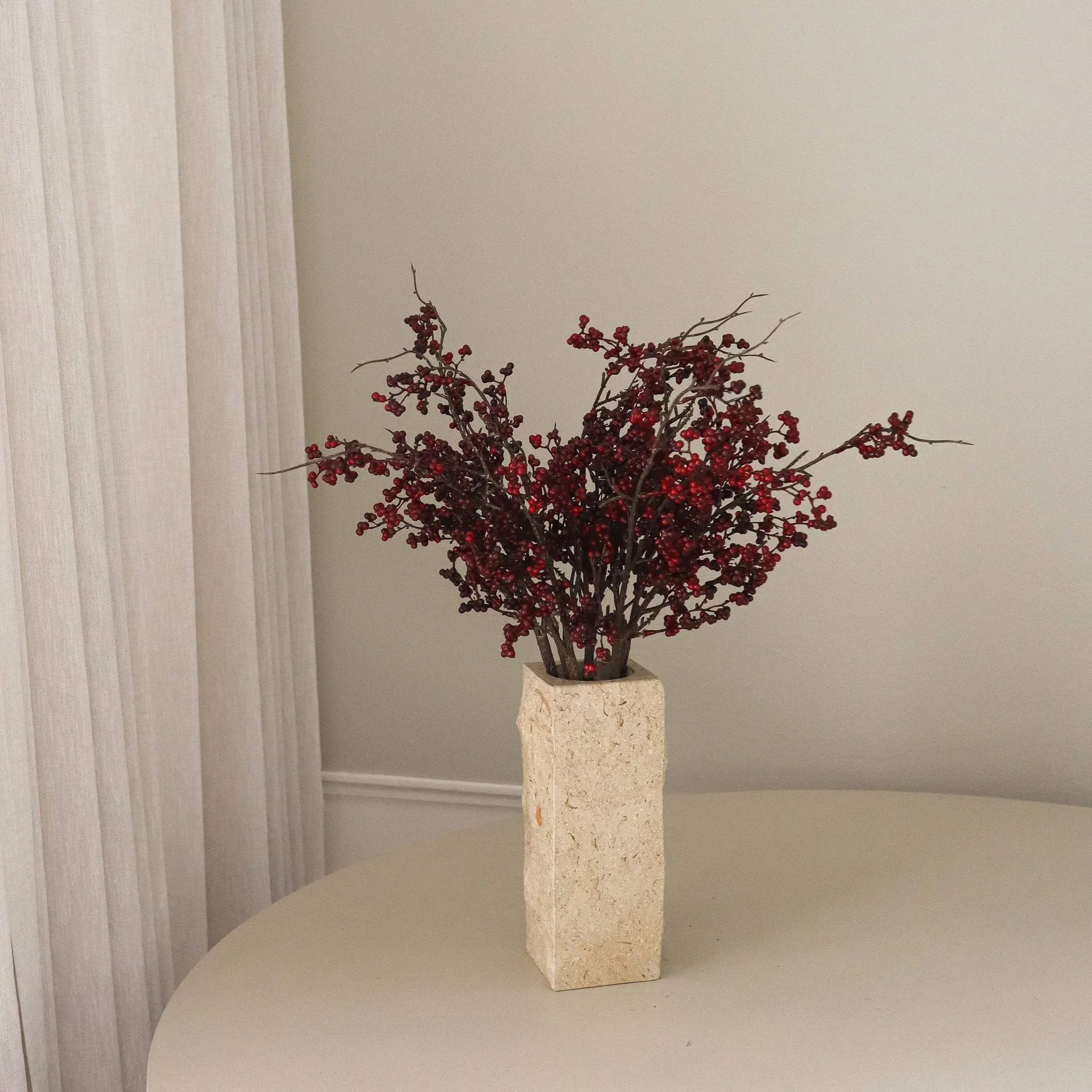 Wild Berry kunstig buket, Mørkerøde bærgrene, 66 cm Botané