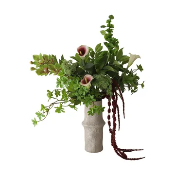 Wild Grove kunstig buket - Kalla-cymbidiumorkidé-vild gulerod, 112 cm, 16 stk - Botané
