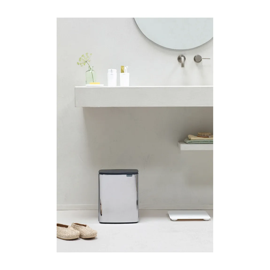 Bo affaldsspand 12 L, Blankbørstet stål Brabantia