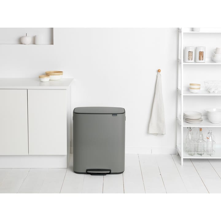 Bo bin pedalspand 2 x 30 L, Mineral concrete grey Brabantia