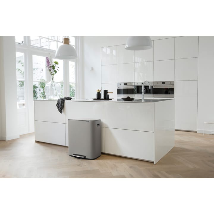Bo bin pedalspand 2 x 30 L, Mineral concrete grey Brabantia