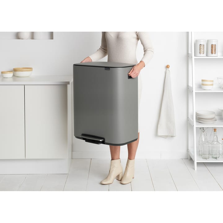 Bo bin pedalspand 2 x 30 L, Mineral concrete grey Brabantia