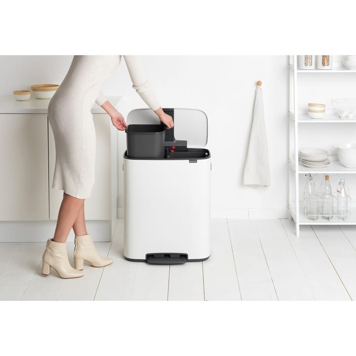 Bo bin pedalspand 2 x 30 L - White - Brabantia