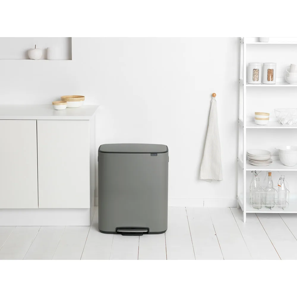 Bo pedalspand 2 x 30 L, Mineral concrete grey Brabantia