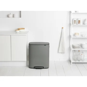 Bo pedalspand 2 x 30 L - Mineral concrete grey - Brabantia