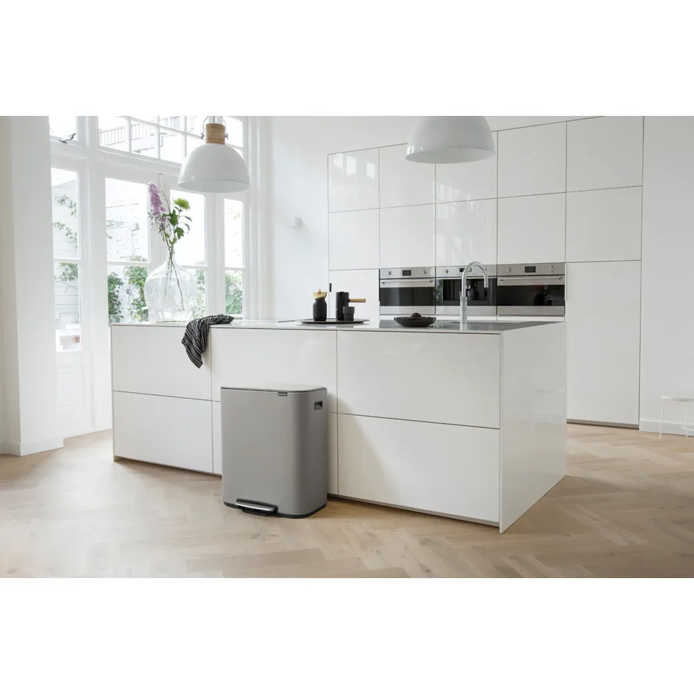 Bo pedalspand 2 x 30 L, Mineral concrete grey Brabantia