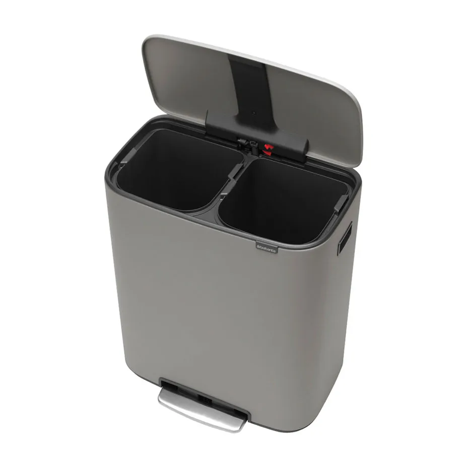 Bo pedalspand 2 x 30 L, Mineral concrete grey Brabantia
