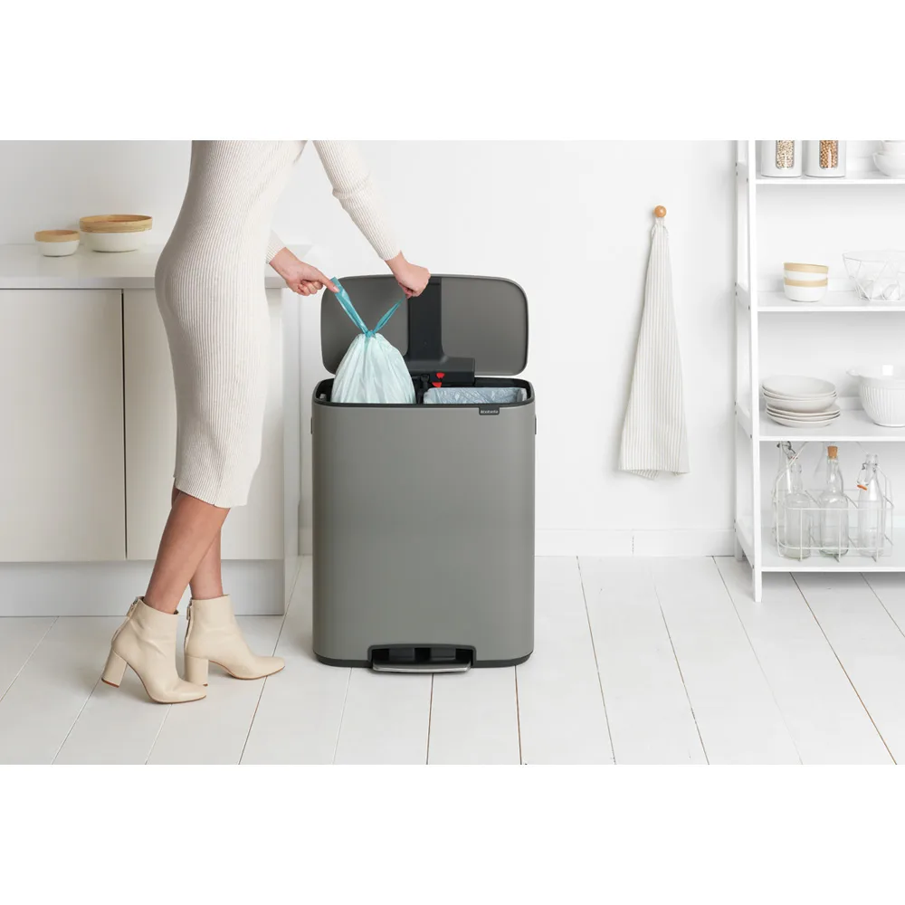 Bo pedalspand 2 x 30 L, Mineral concrete grey Brabantia