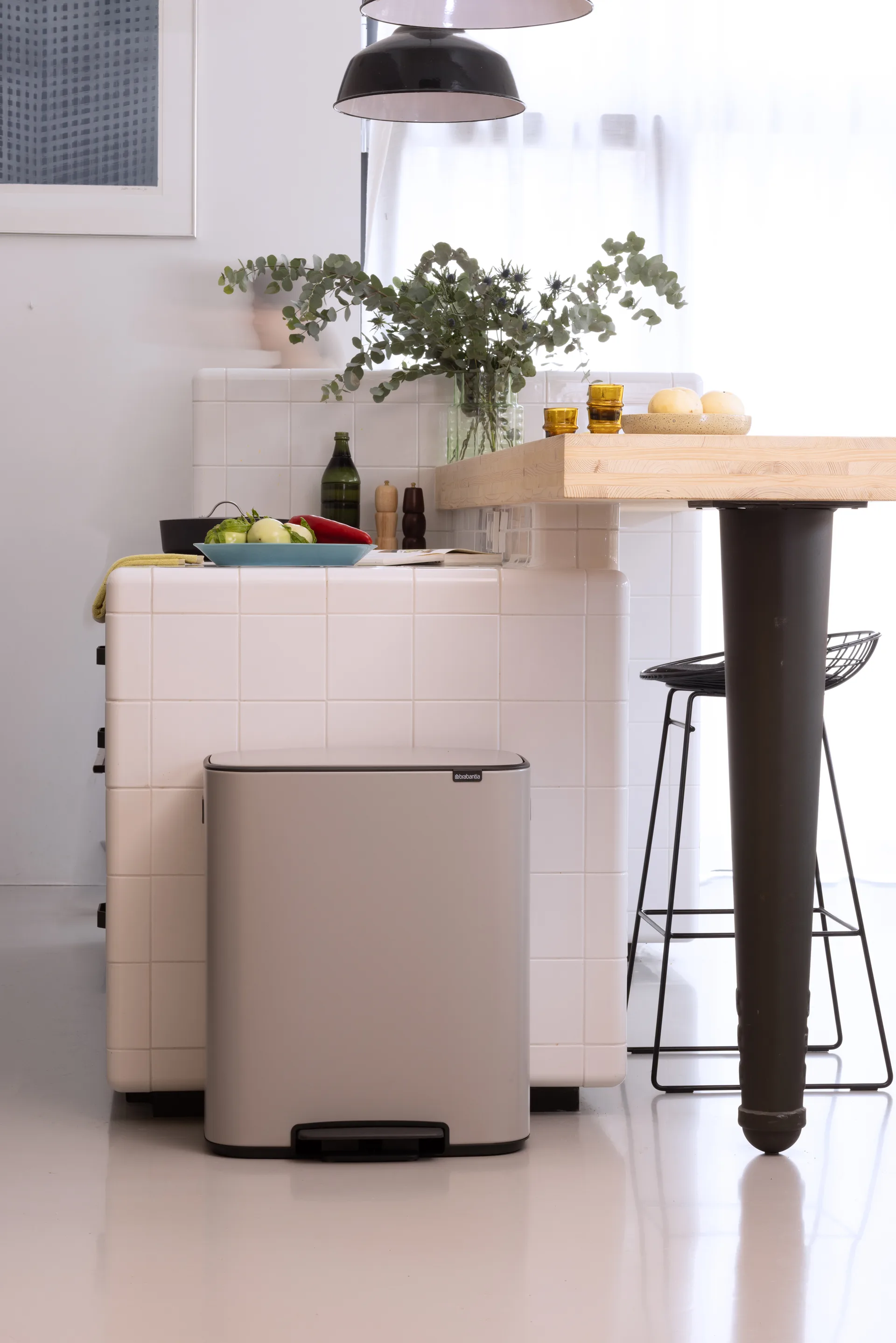 Bo pedalspand 2 x 30 L, Soft grey Brabantia