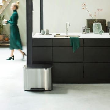Bo pedalspand 3x11 l - mineral steel FFP - Brabantia
