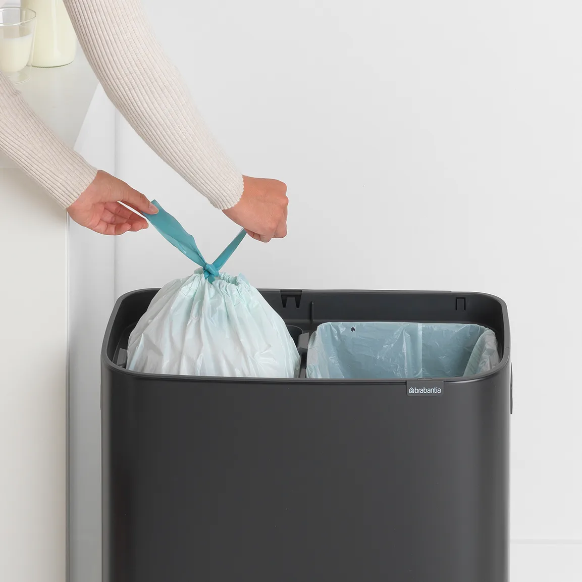 Bo touch bin 2x30 L, Mat sort Brabantia