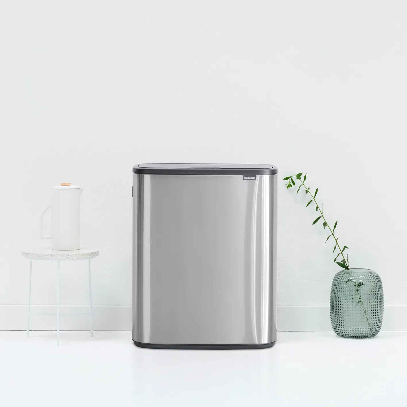 Bo touch bin 2x30 L, Matbørstet stål Brabantia