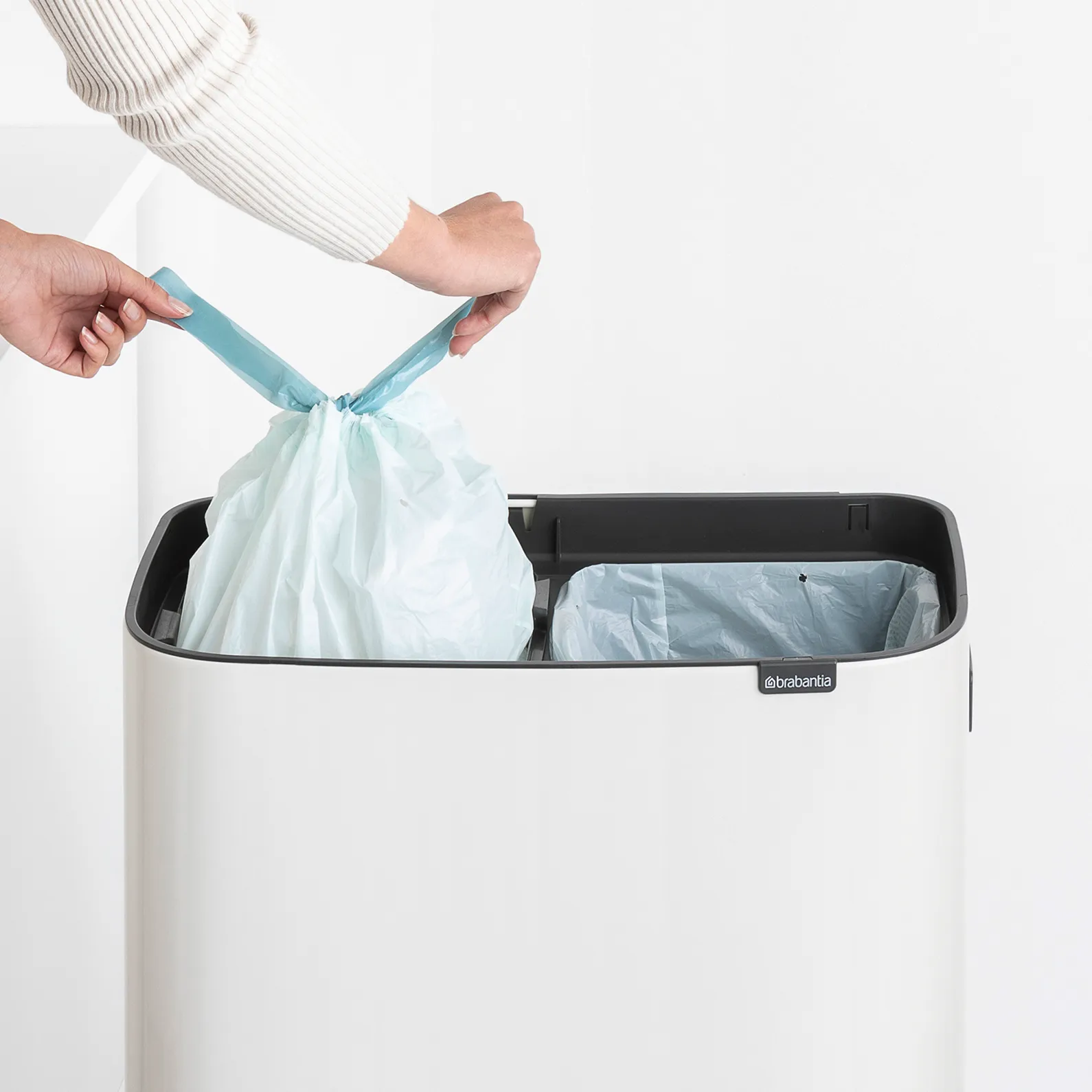 Bo touch bin high 2x30 L, Hvid Brabantia