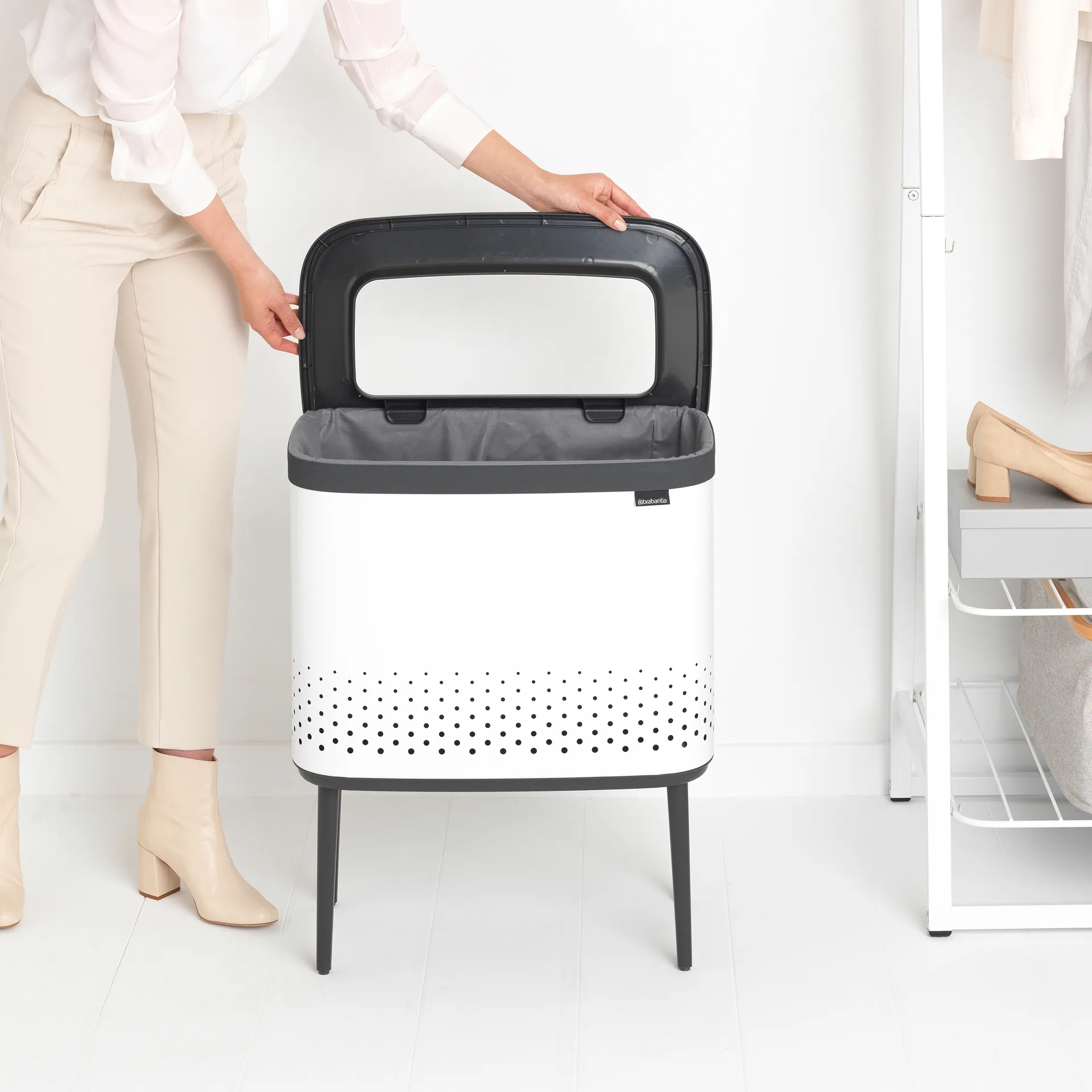 Bo vasketøjskurv 60 L, Hvid Brabantia