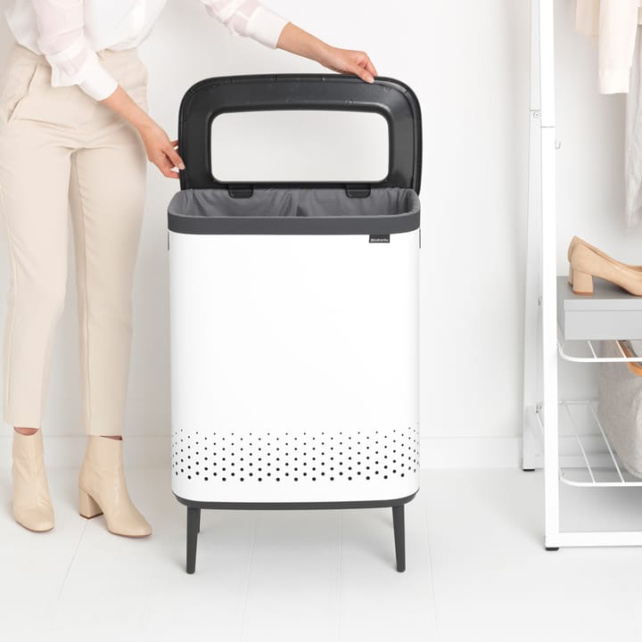 Bo vasketøjskurv high 2x45 L, Hvid Brabantia