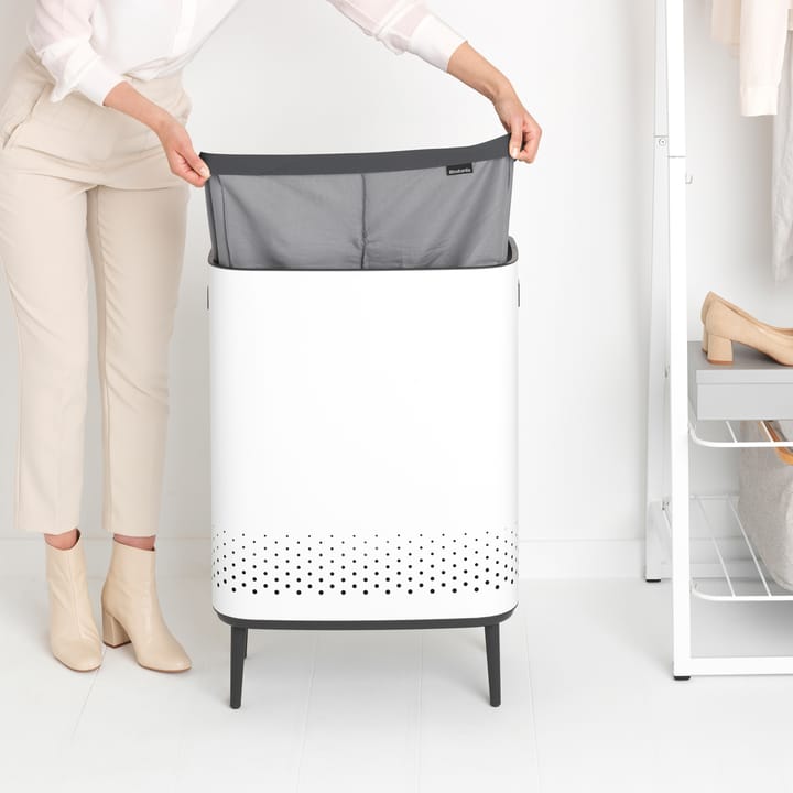 Bo vasketøjskurv high 2x45 L, Hvid Brabantia