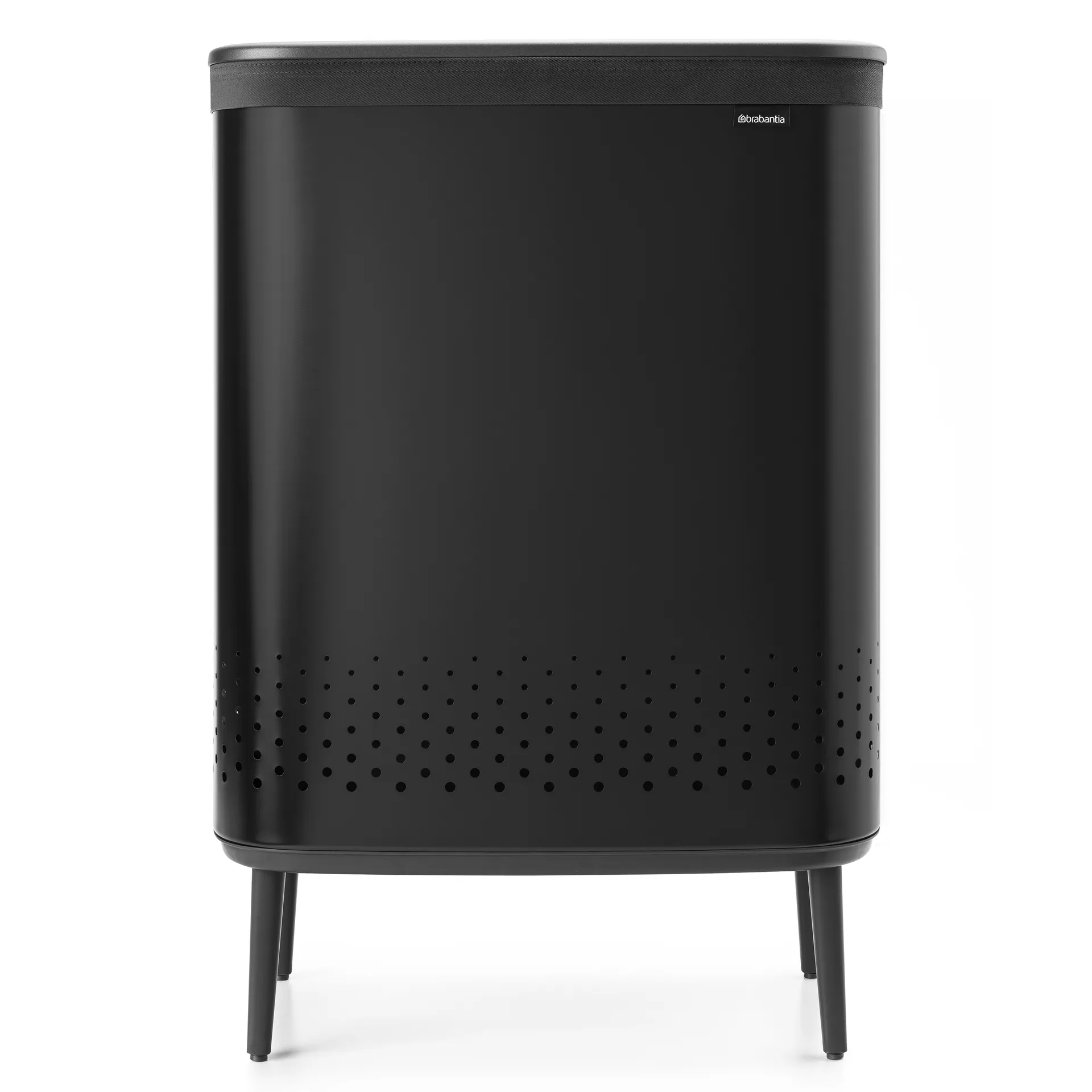 Bo vasketøjskurv high 2x45 L, Mat sort Brabantia