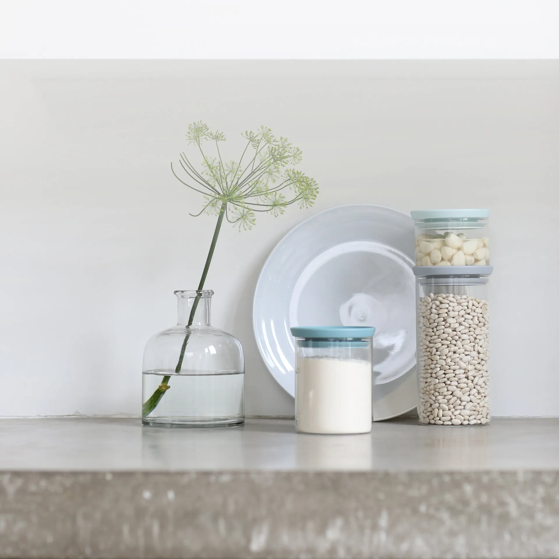 Brabantia glasburk 3 stk, grå-blå Brabantia