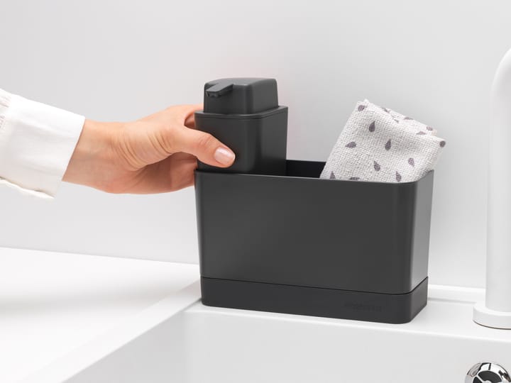 Brabantia køkkenbordsopbevaring med sæbedispenser, Mørkegrå Brabantia