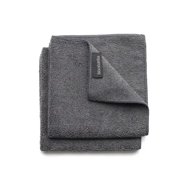 Brabantia klud microfiber 2-pak - mørkegrå - Brabantia