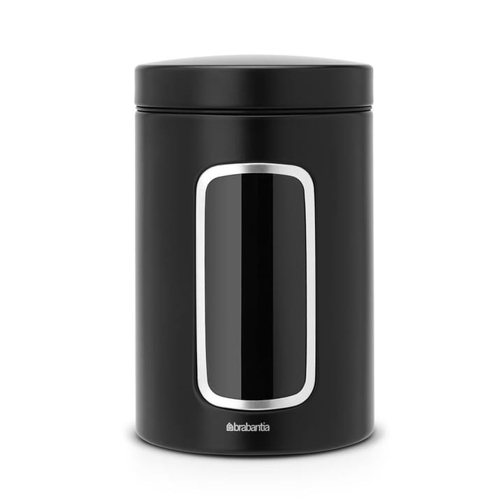 Brabantia opbevaringsbeholder med vindue 1,4 liter, matt black (sort) Brabantia