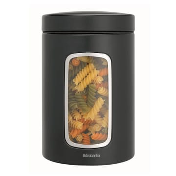 Brabantia opbevaringsbeholder med vindue 1,4 liter - matt black (sort) - Brabantia