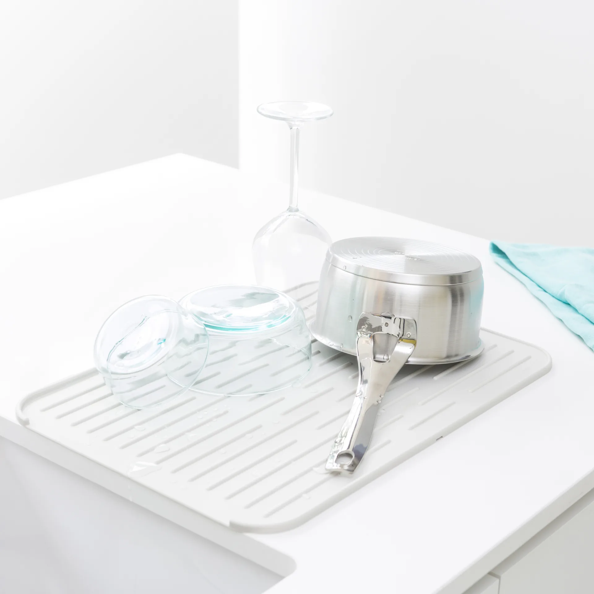 Brabantia opvaskemåtte silikone, lysegrå Brabantia