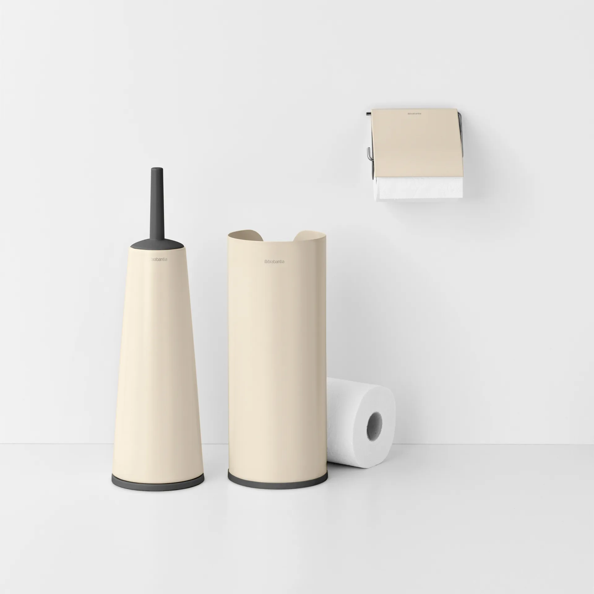 Brabantia ReNew tilbehør til badeværelse 3 dele, Soft Beige Brabantia
