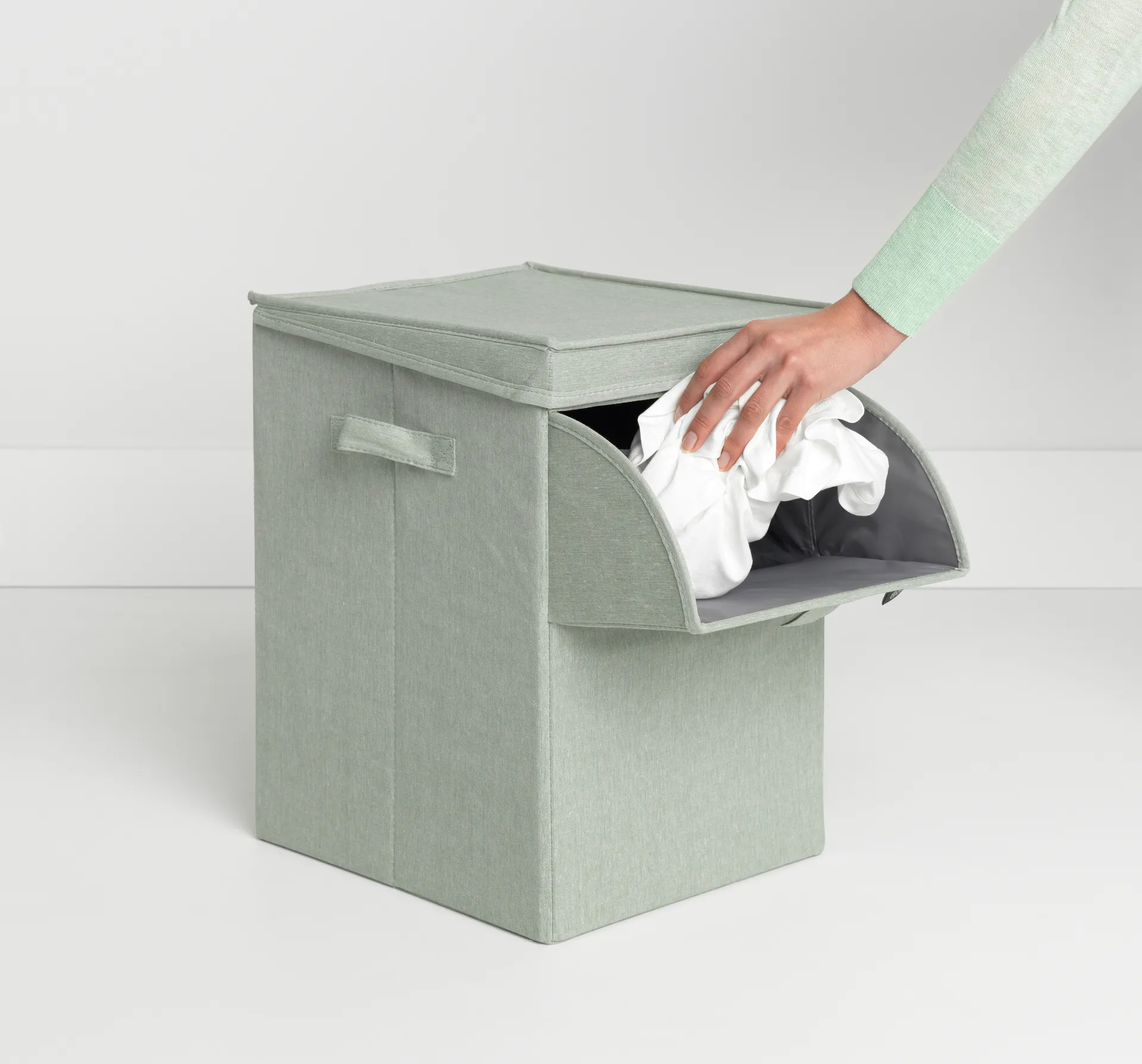 Brabantia stabelbar vasketøjskurv 35 liter, Grøn Brabantia