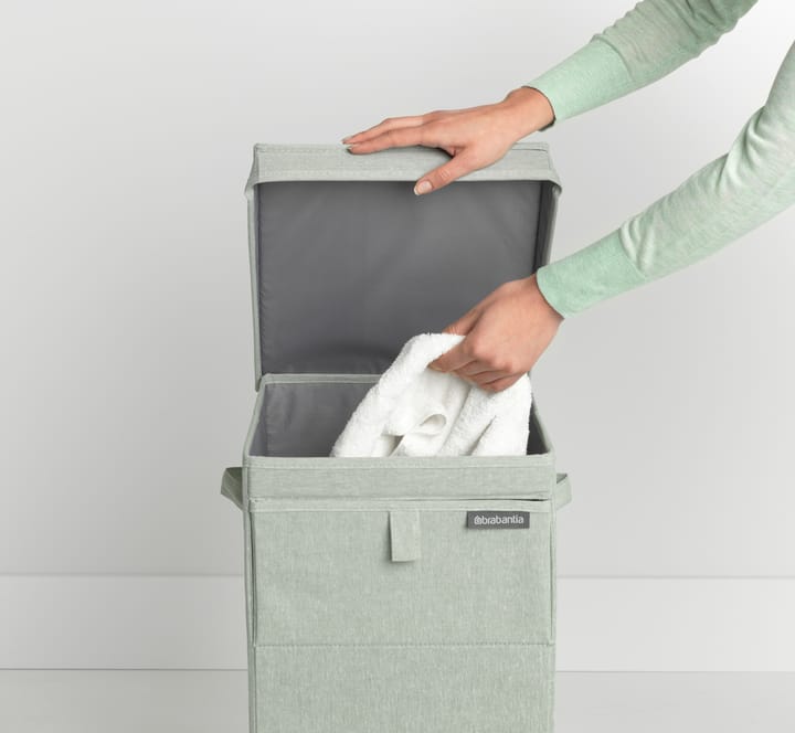 Brabantia stabelbar vasketøjskurv 35 liter, Grøn Brabantia
