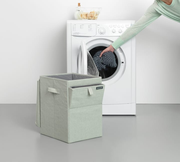 Brabantia stabelbar vasketøjskurv 35 liter, Grøn Brabantia