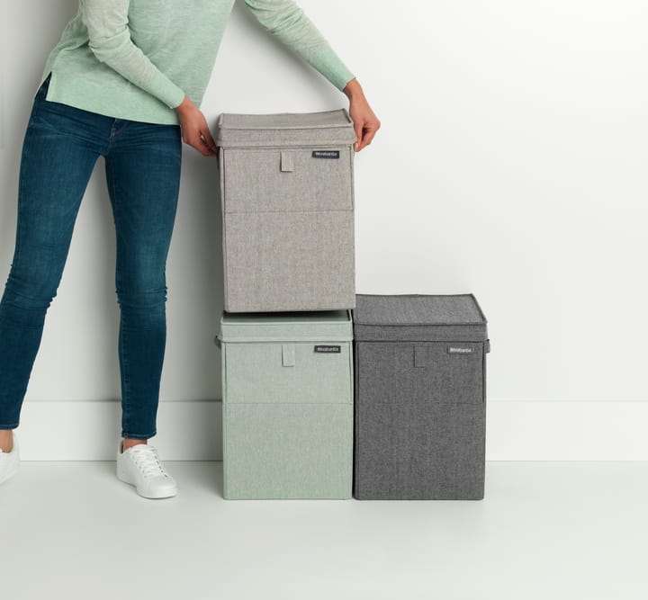 Brabantia stabelbar vasketøjskurv 35 liter, Grøn Brabantia