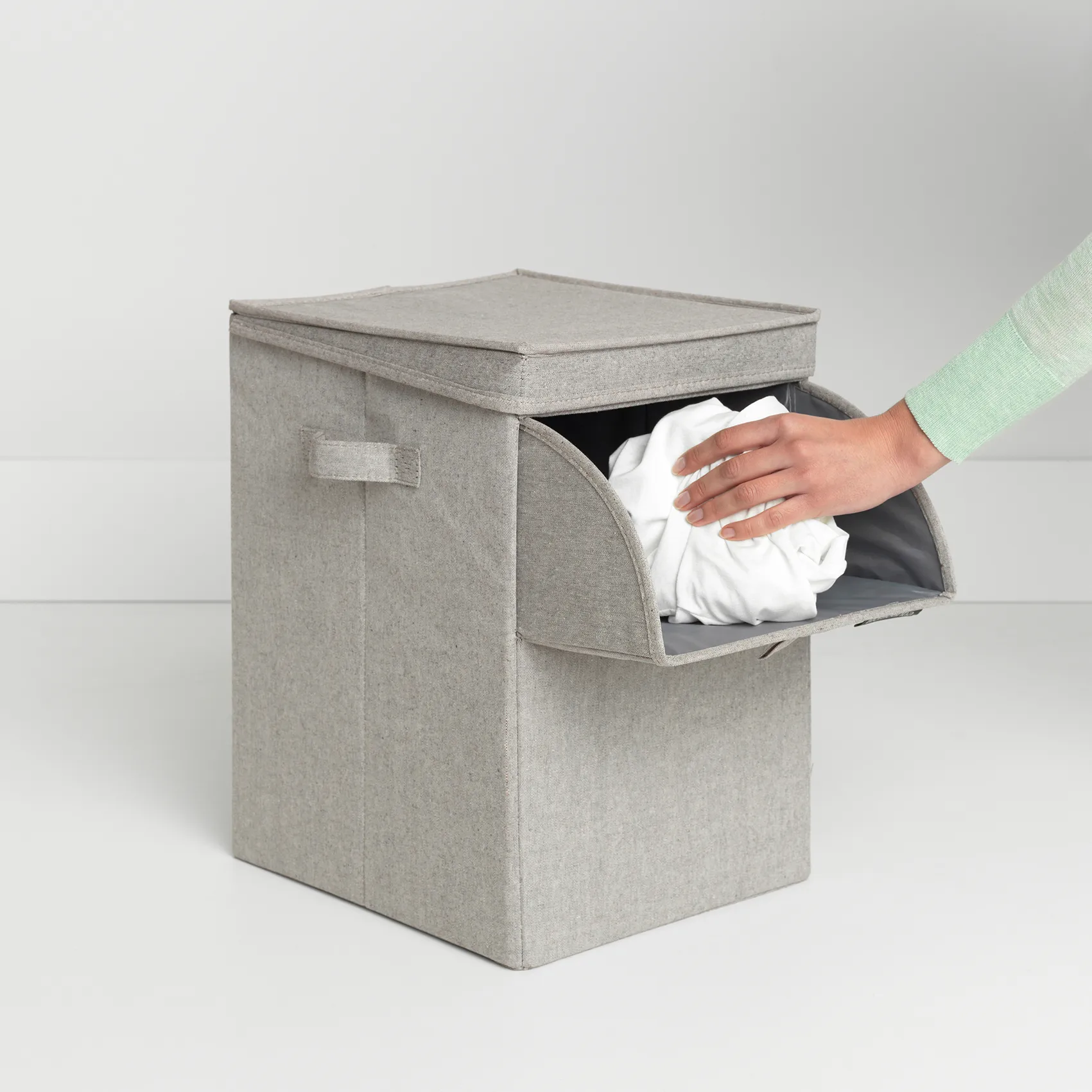 Brabantia stabelbar vasketøjskurv 35 liter, Lysegrå Brabantia