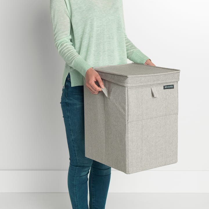 Brabantia stabelbar vasketøjskurv 35 liter, Lysegrå Brabantia
