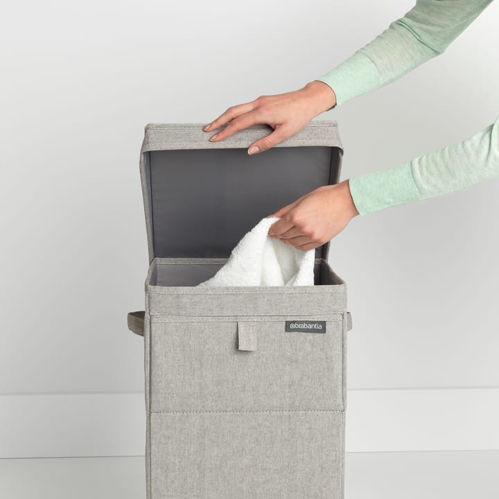 Brabantia stabelbar vasketøjskurv 35 liter, Lysegrå Brabantia