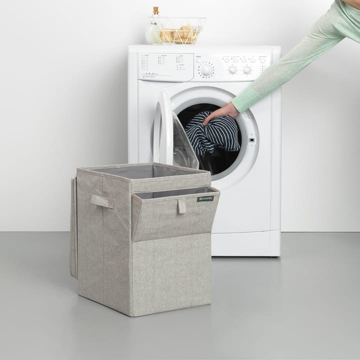 Brabantia stabelbar vasketøjskurv 35 liter, Lysegrå Brabantia