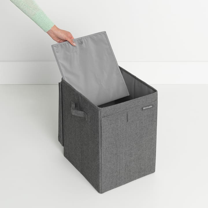 Brabantia stabelbar vasketøjskurv 35 liter, Mørkegrå Brabantia