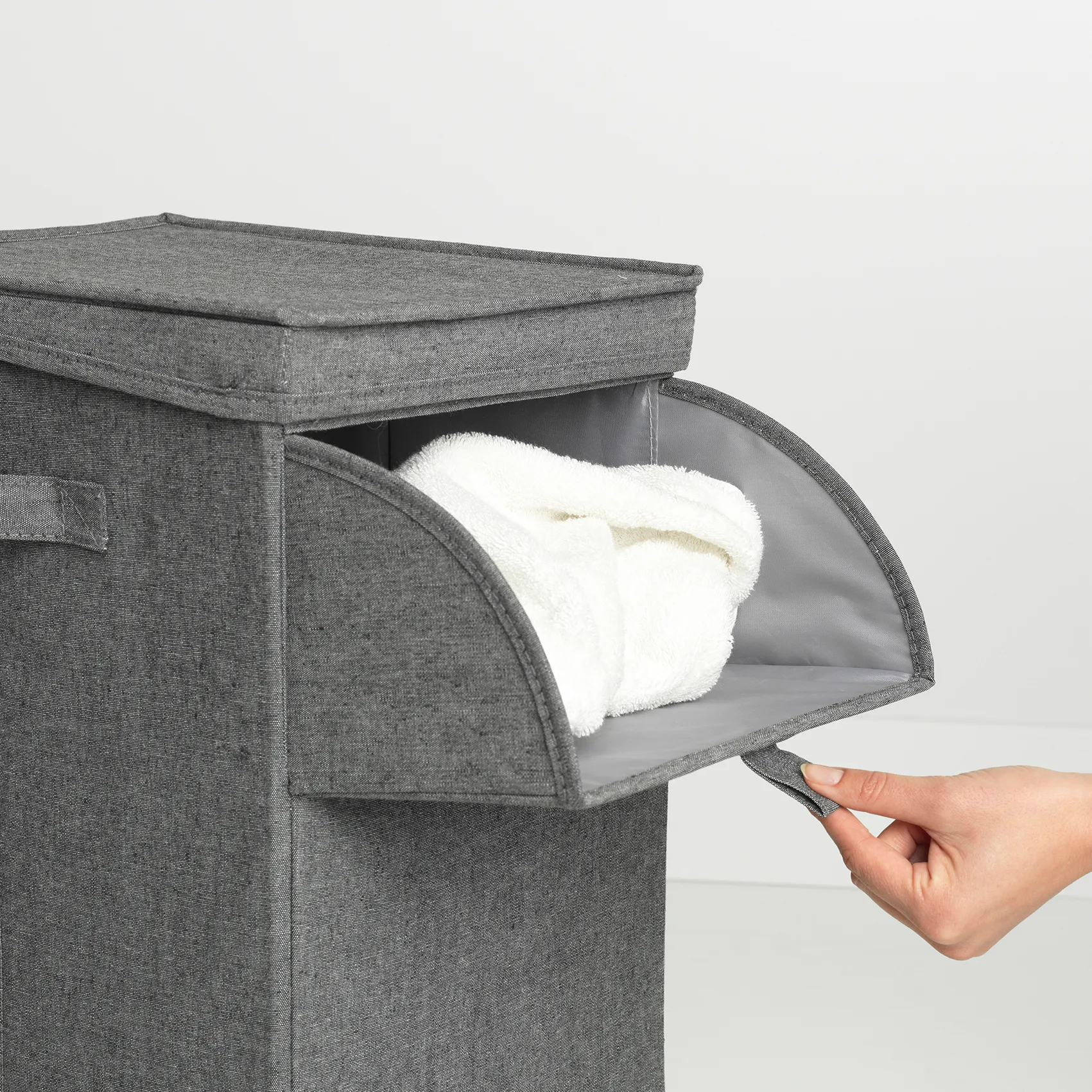 Brabantia stabelbar vasketøjskurv 35 liter, Mørkegrå Brabantia