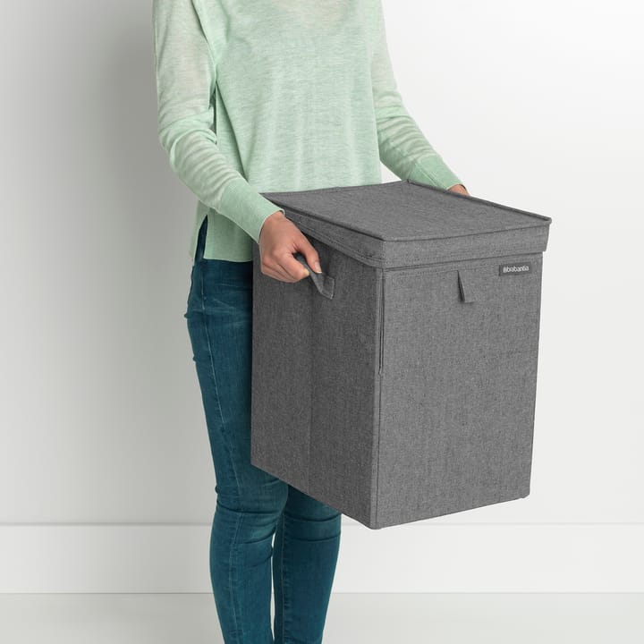 Brabantia stabelbar vasketøjskurv 35 liter, Mørkegrå Brabantia