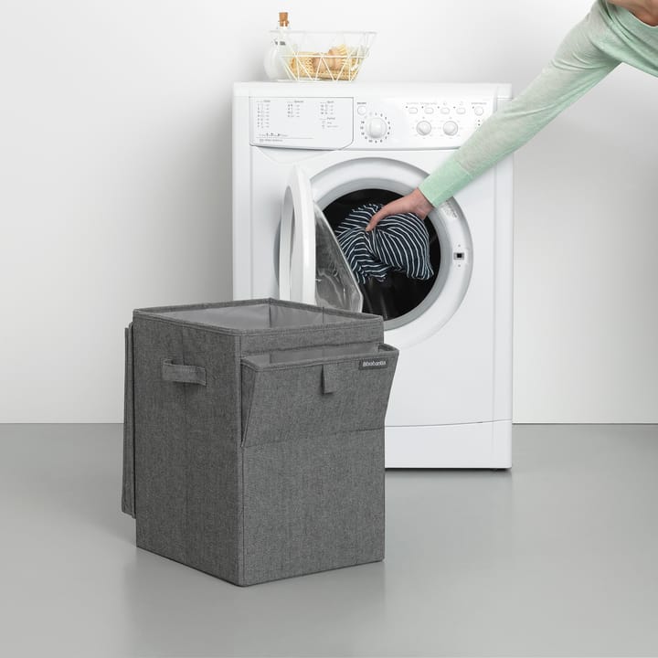 Brabantia stabelbar vasketøjskurv 35 liter, Mørkegrå Brabantia