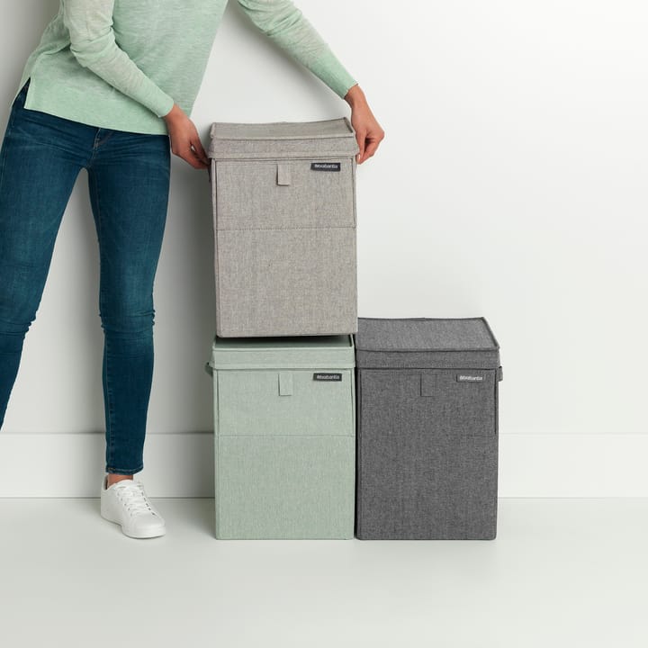 Brabantia stabelbar vasketøjskurv 35 liter, Mørkegrå Brabantia