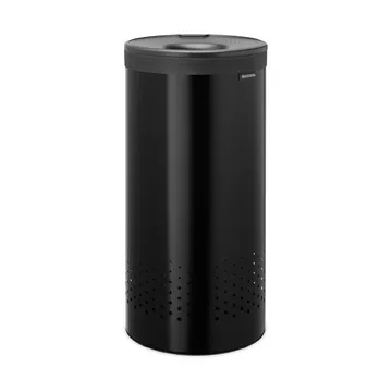 Brabantia vasketøjskurv plastlåg 35 L - Mat sort - Brabantia
